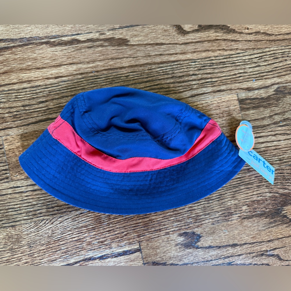NWT Carter's Blue and Red Kids Bucket Hat - Size: 12- 18 months